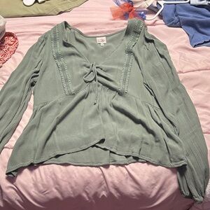 Knox Rose Sage Green Blouse